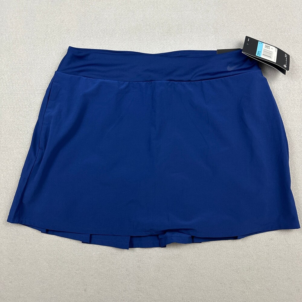 Nike Skirt Women Medium Blue Flex Golf Skort Pleated Tennis Pickleball Pocket M